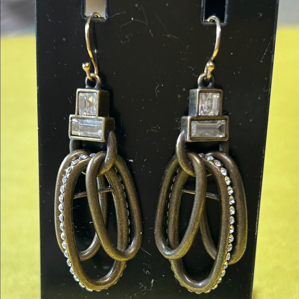 Elegant Gold and Silver Loop Earrings